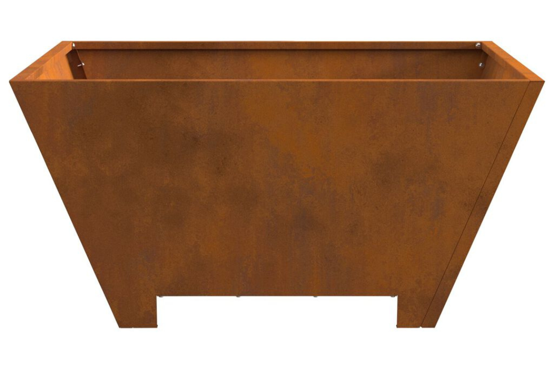 High-Quality Fire Pit Square 60 x 60 x 30 cm in Rusty Brown Weathering Steel