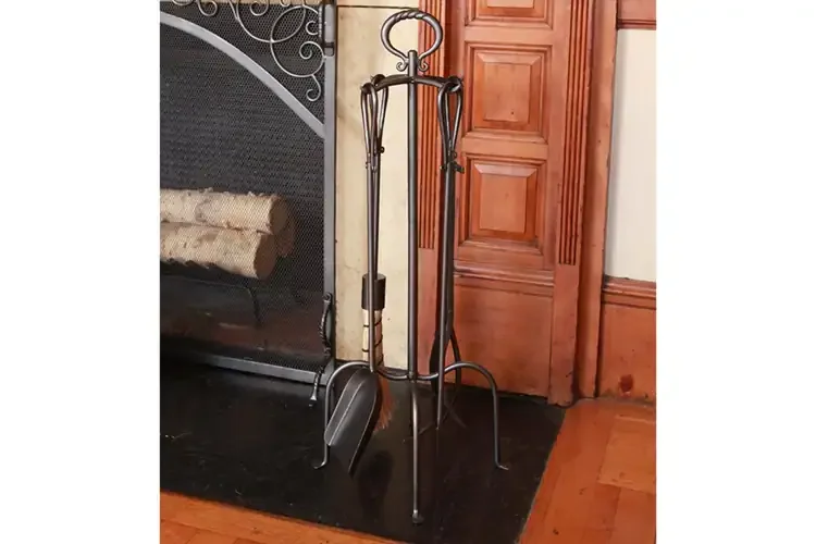 Loop Fireplace Tool Set Made from Wrought Iron