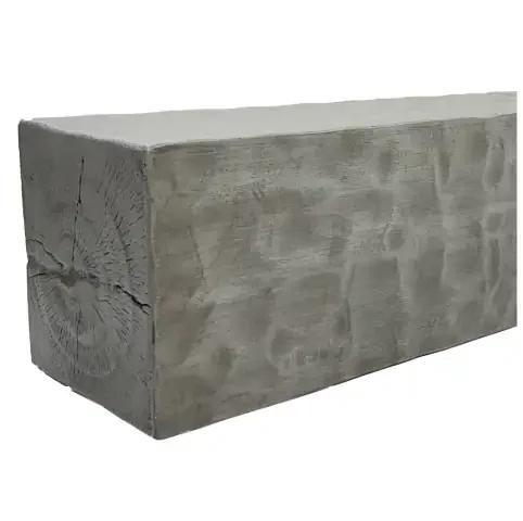 Close Up Side View Chiseled Thermastone Mantel