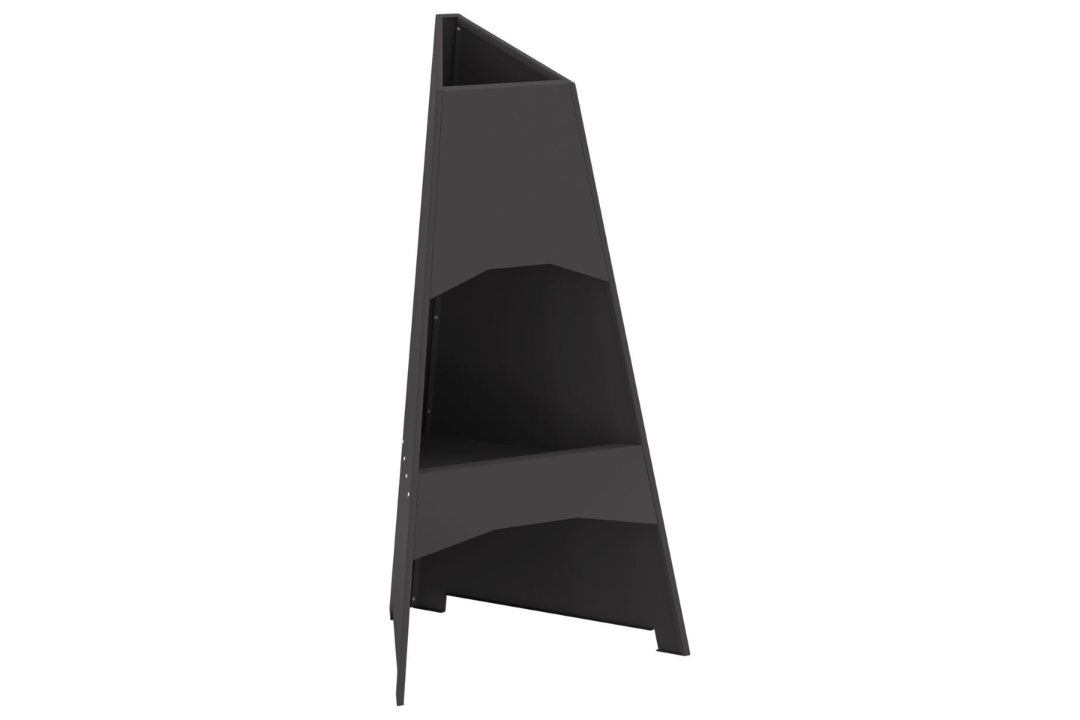 Fire Pit Pyramid 50 x 45 x 95 cm Steel in Black