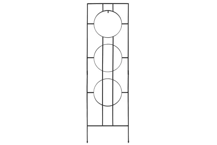 Samsara Trellis Made from Wrought Iron With a Black Powder-coated Finish