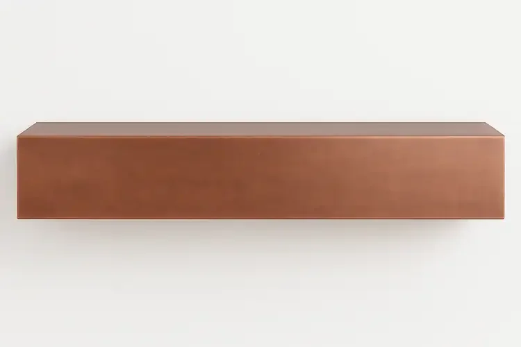 Design Specialties Redwood Steel Hand Crafted Finish Steel Mantel Shelf