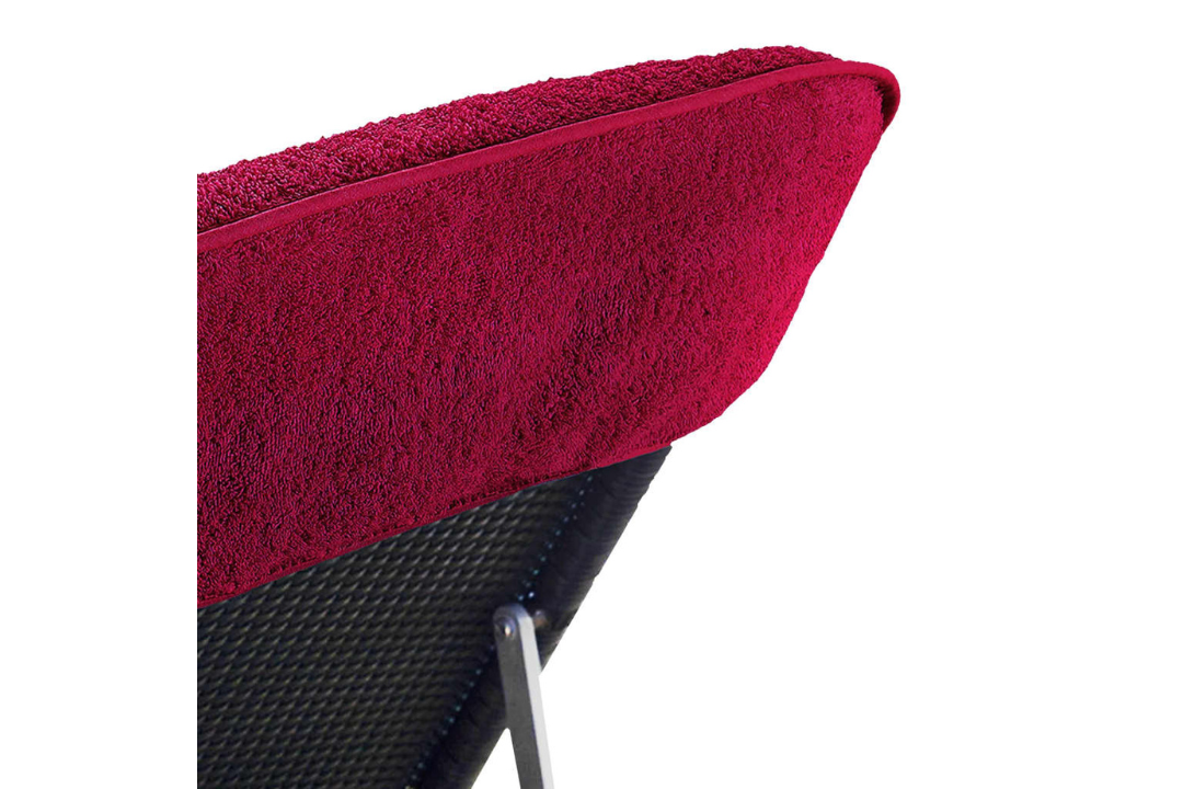 Beach Towels 2 pcs 75x200 cm Fabric 400 GSM in Burgundy in Easy Built-in Fix