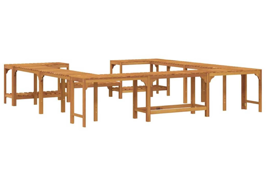 Durable Hot Tub Surround – Square Build from Solid Acacia Wood in 250 x 250 x 55.5 cm