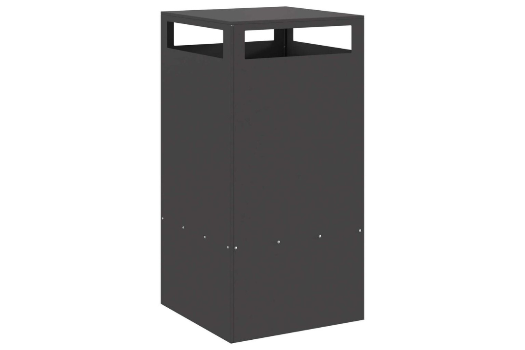 Sleek Fire Pit 50 x 50 x 100 cm Steel in Black Cold-Rolled Steel