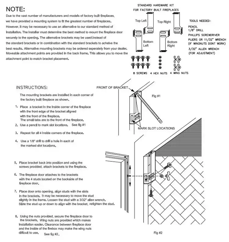 Silhouette Zero Clearance Fireplace Door Installation