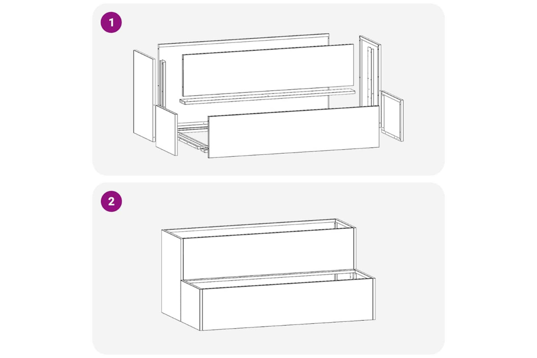 2-Tier Galvanised Steel Garden Planter Easy Assembly