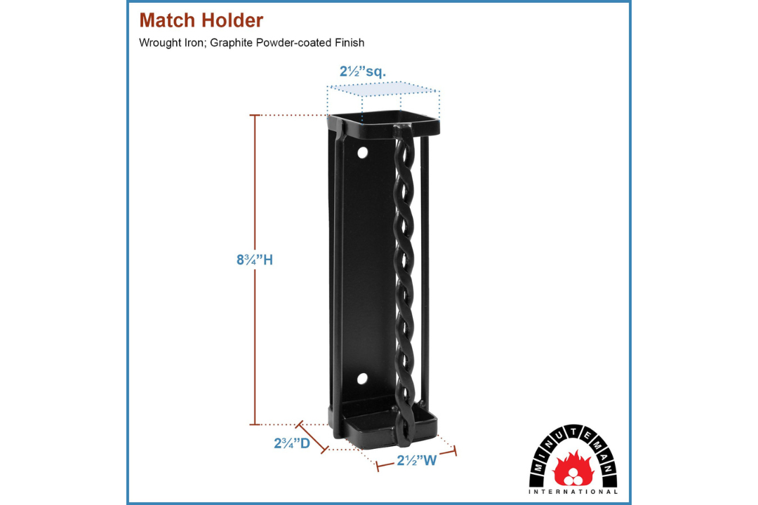 Twisted Rope Match Holder Specifications