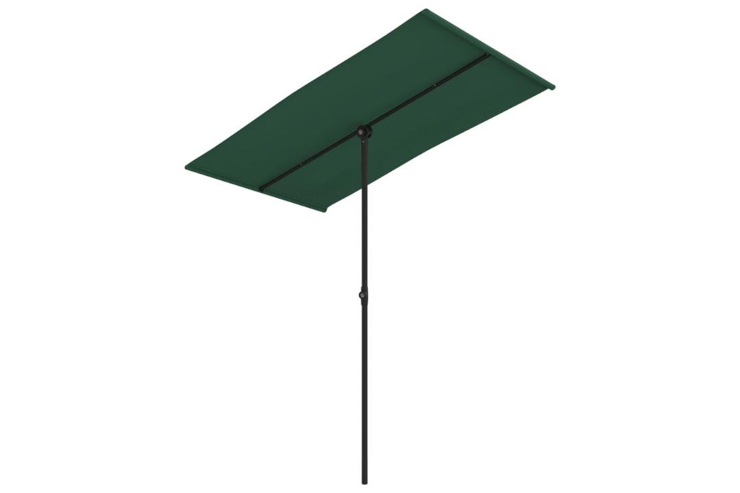 Garden Parasol 180x110 cm with Aluminum Pole in Green