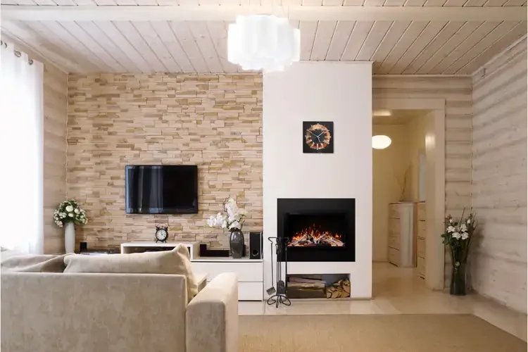 Amantii Traditional Lumina Electric Fireplace with Birch Media and Trim