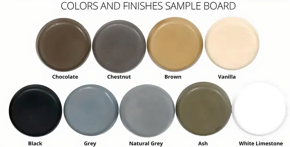 The Outdoor Plus 31-Inch Cazo Gas Fire Bowl - GRFC Color Sample Board