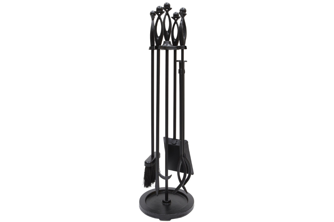 Lincoln Fireplace Tool Set Made from Cast and Wrought Iron