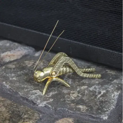 Hearth Cricket In Solid Polished Brass