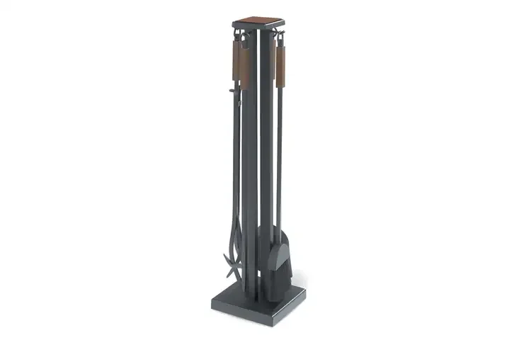 Pilgrim Arts And Crafts Fireplace Tool Set - Matte Black Finish