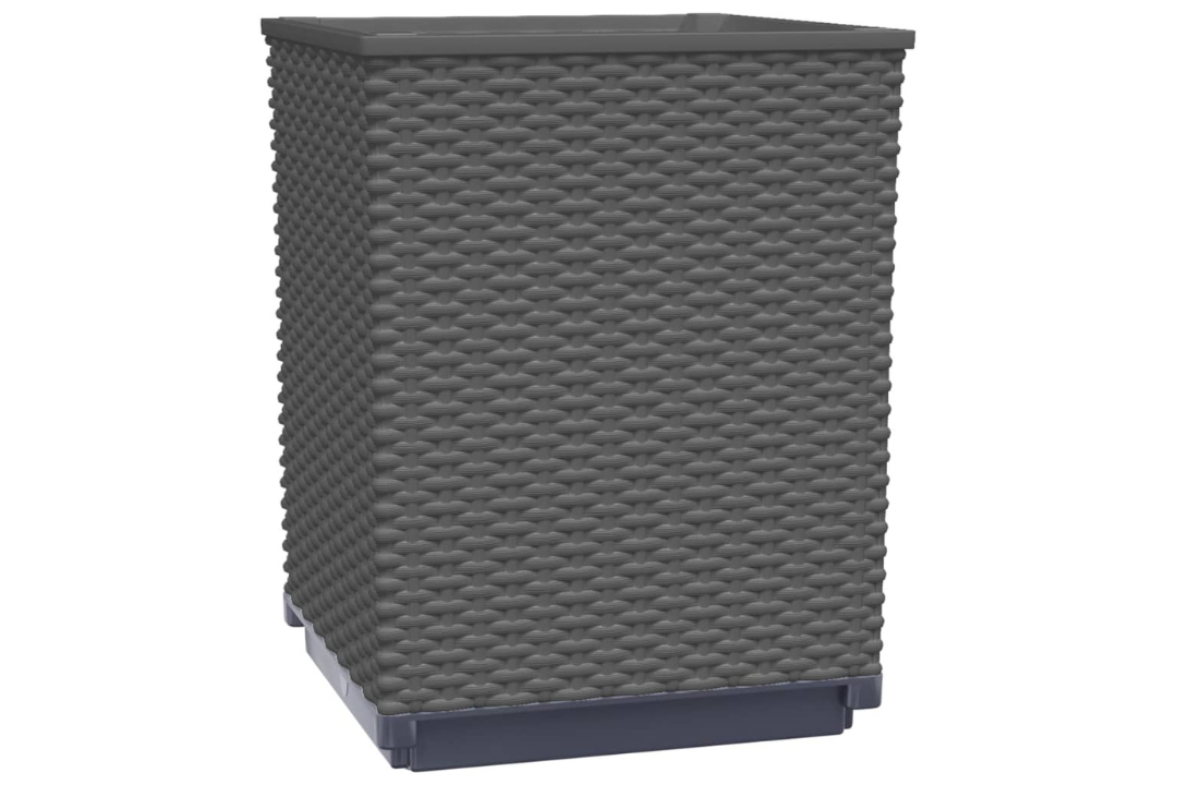 Lightweight Planters 4 pcs 30x30x37 cm Polypropylene Decorative Inlays in Black