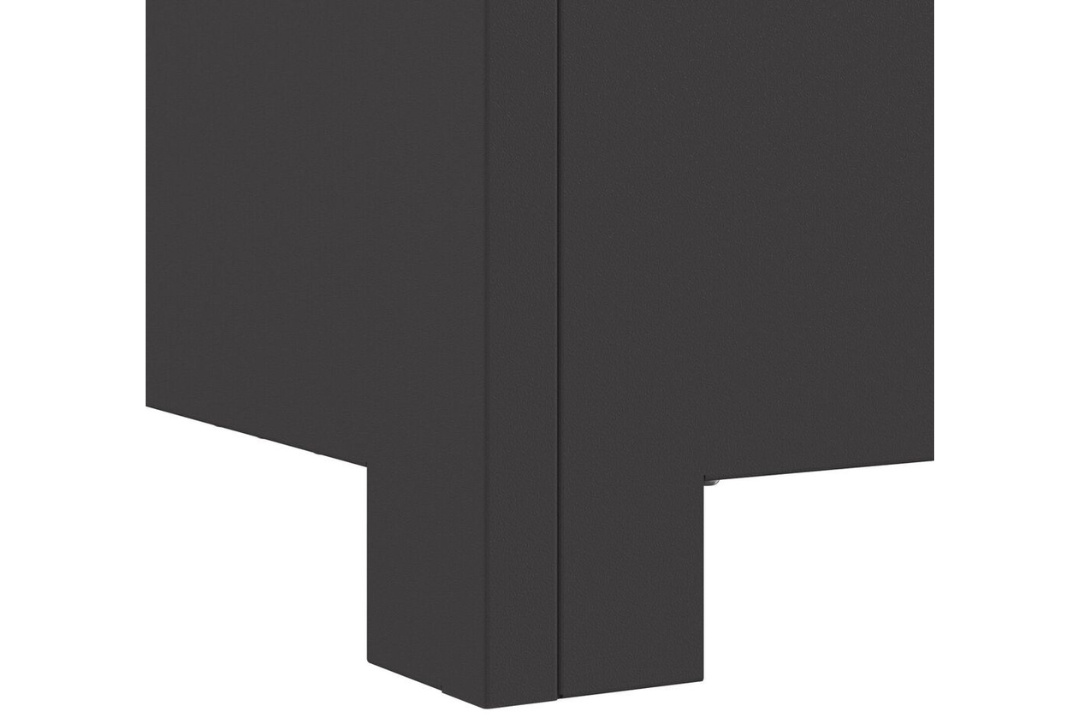 Fire Pit Square 60 x 60 x 30 cm in Black Powder Coated Cold-Rolled Steel