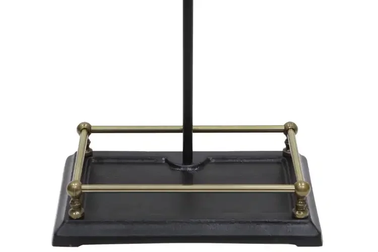 Oxford Fireplace Tool Set in Black & Antique Brass Base