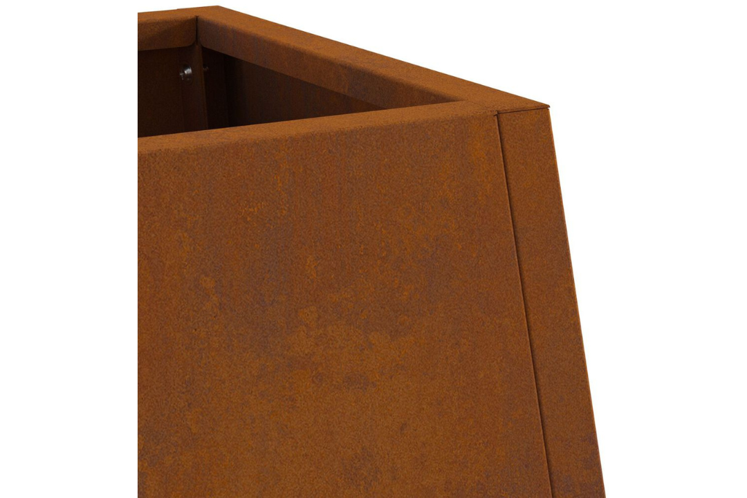 Modern Fire Pit Cone 50 x 35 x 100 cm in Rusty Brown Weathering Steel