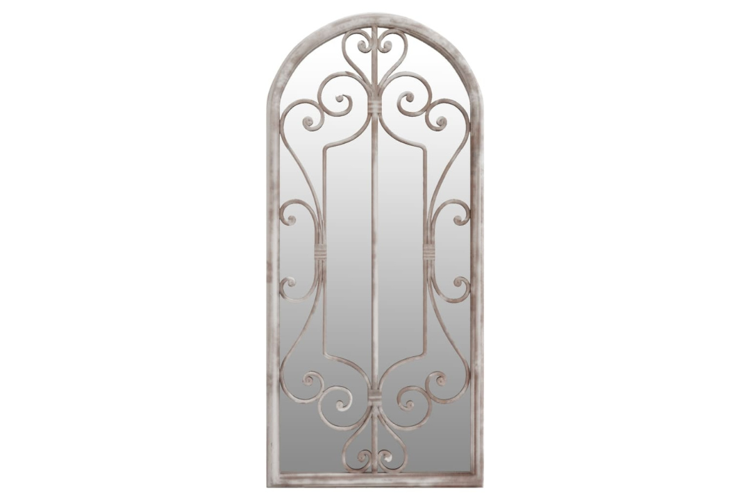 Rustic Outdoor Only Garden Mirror 100 x 45 cm in Sand