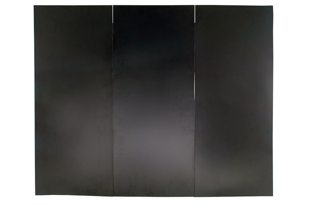 Fireplace Draft Guard Covers in 40" x 32" – Magnetic Steel Panels for Heat Loss Prevention with Matte Black Powder Coated Finish