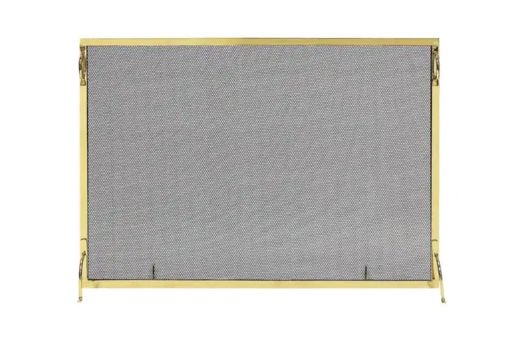 Montreal Fireplace Screens – Polished Brass in 50” x 36”