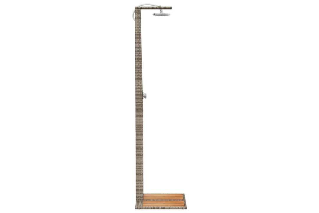 Outdoor Shower 50x55x224 cm in Gray with Powder-Coated Steel