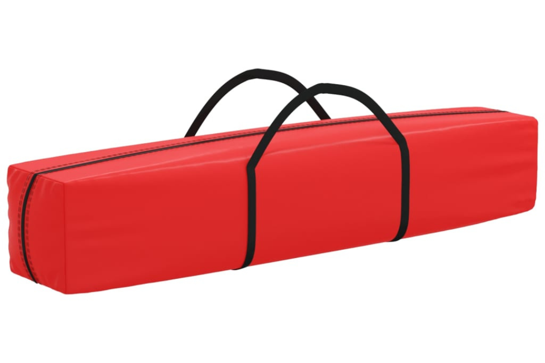 Folding Party Tent 3 x 6 m in Red with 210D Oxford Fabric with Silver Coating and Bag