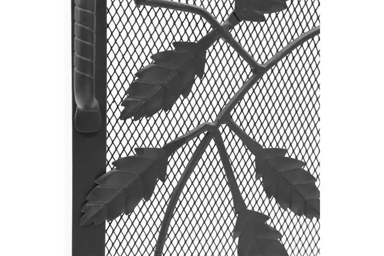 Weston Flat Fireplace Screens – Hand-Forged Decorative Hearth Guard in Graphite Powder Coated Finish 38” X 30”