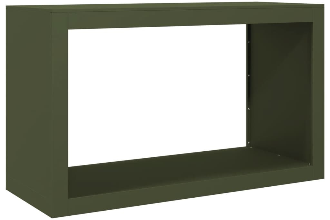 Rust-Resistance Firewood Rack 100 x 40 x 60 cm Steel in Green Made of Steel