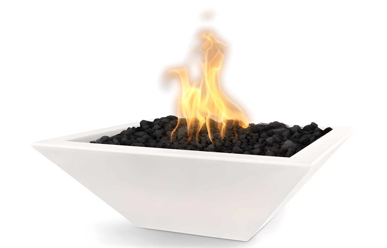 Square Maya Fire Bowl - GRFC - Limestone