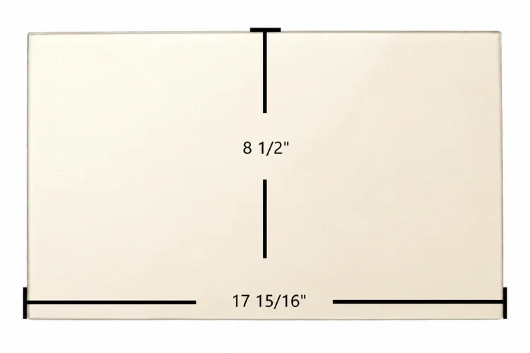 Osburn 1500 Ceramic Glass Panel – 17 15/16" x 8 1/2"