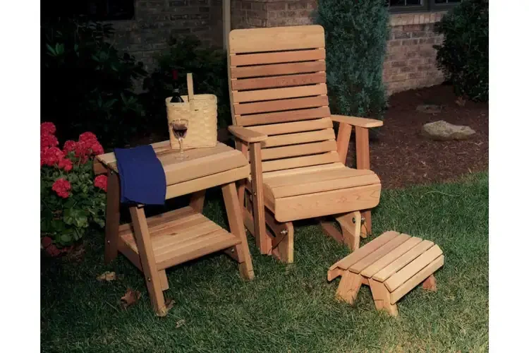 Cedar Twin Ponds Rocking Glider Chair Set - Seamless and Stylish