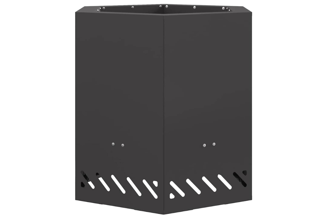 Smokeless Fire Pit Hexagonal 48 x 48 x 51 cm in Black