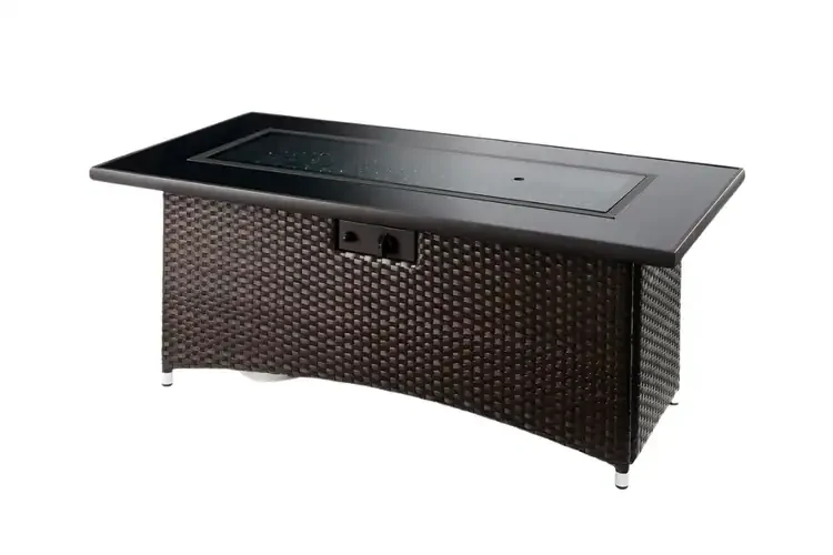 Montego Linear Gas Fire Pit Table Hidden Access Door