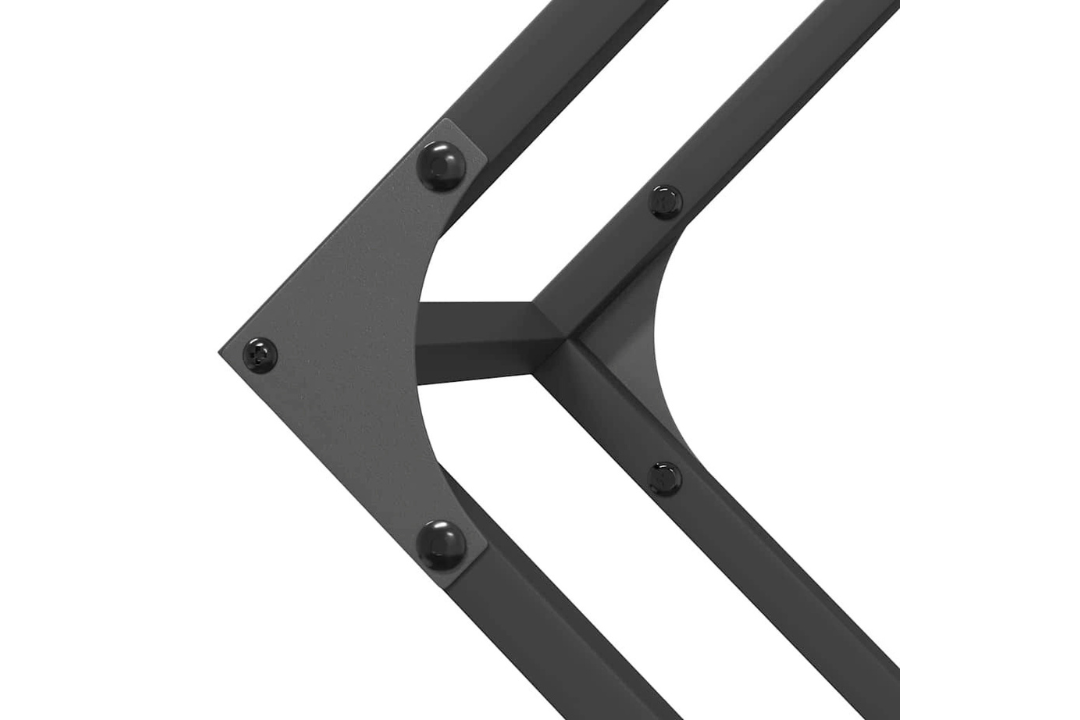 Minimalist Firewood Rack 100 x 25 x 100 cm in Black Made of Cold-Rolled Steel