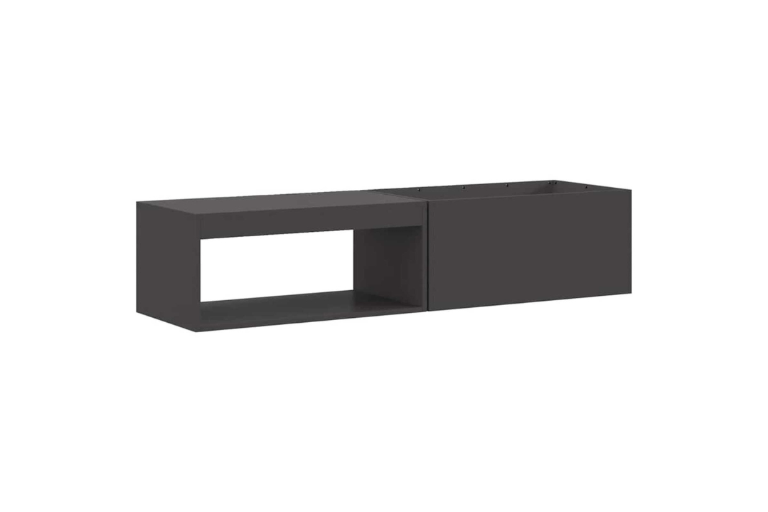 Fire Pit with Log Storage 160 x 45 x 35 cm in Black