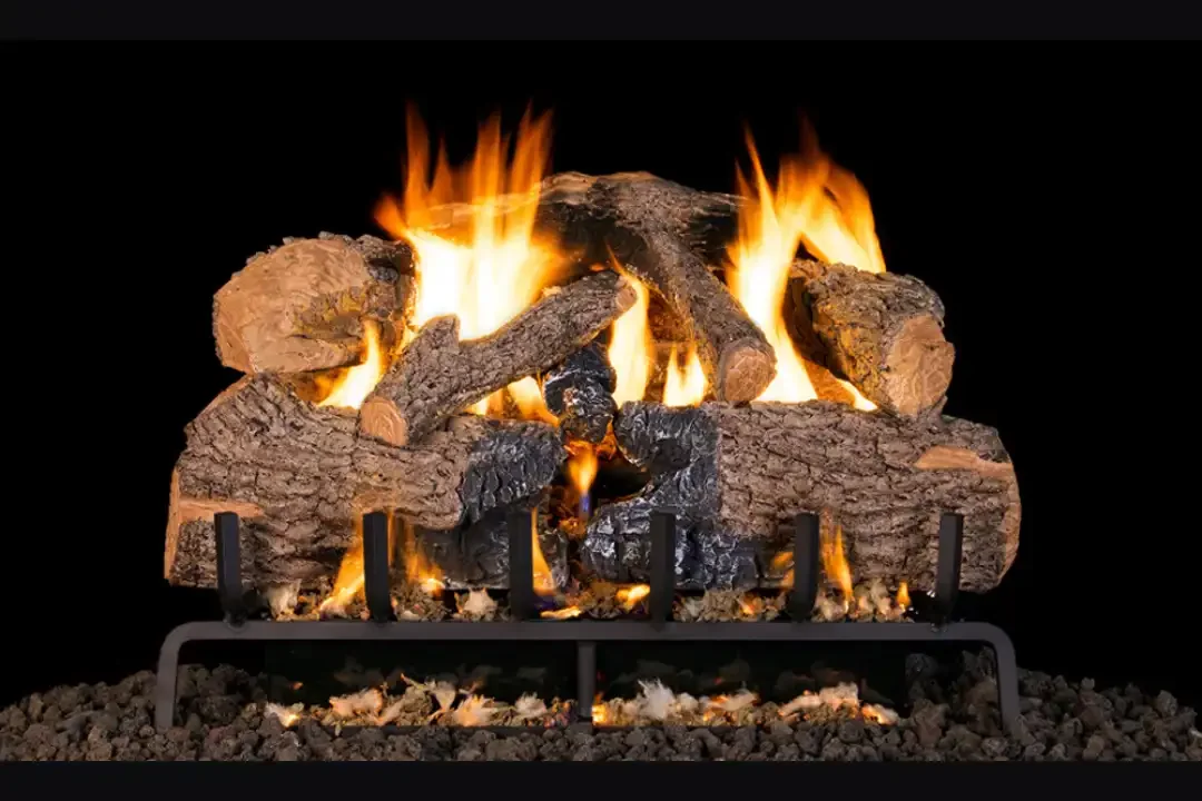 Real Fyre Charred Angel Oak 18" Outdoor Vented Gas Log Set with Burner