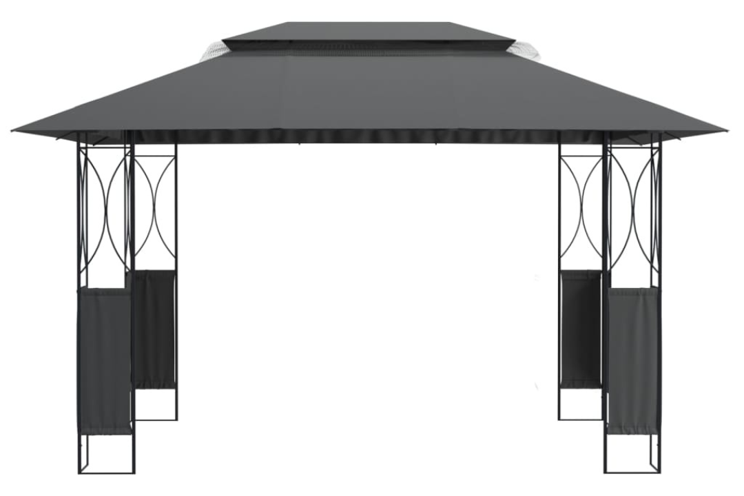 UV-Resistant Gazebo with Roof Anthracite 400x300x270 cm Steel
