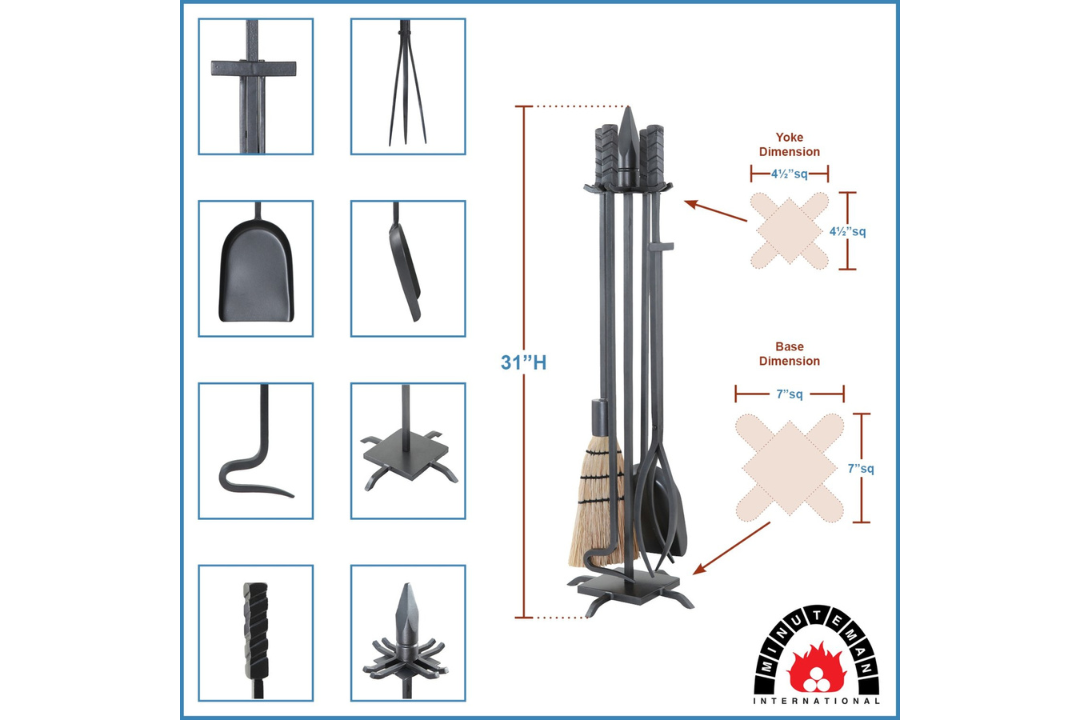 Wright Design Fireplace Tool Set Specifications