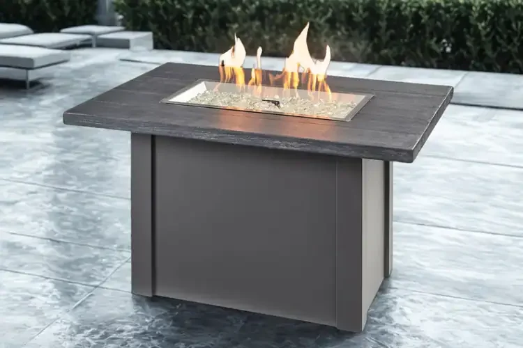 Havenwood 44" Graphite Gray Rectangular Gas Fire Pit Table