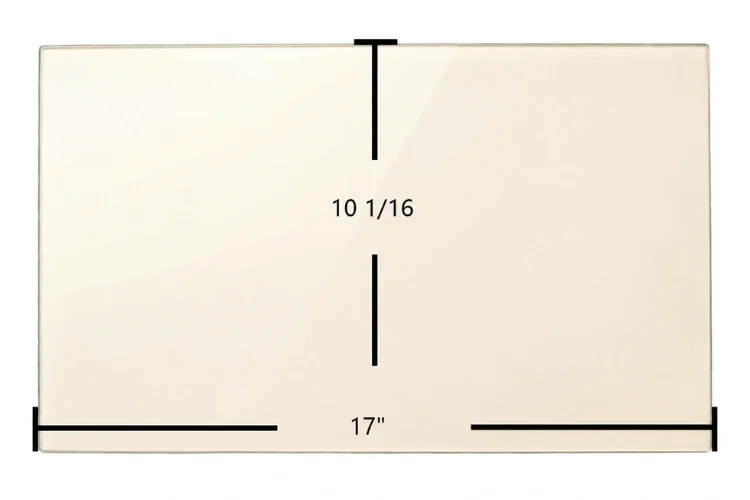 Arrow 1800 Ceramic Glass Panel – 17" x 10 1/16"