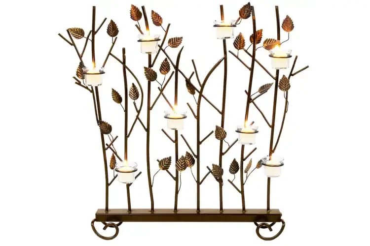 Votive Rings Fireplace Summer Screen Made of Wrought Iron