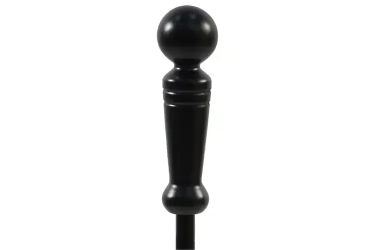 Paxton 4-Piece Mini Fireplace Tool Set in All Black – Made of Cast Iron with Decorative Handles