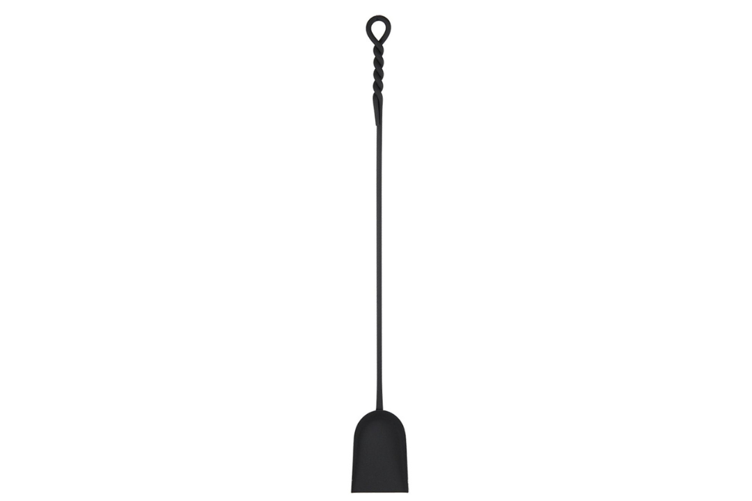 Extra Long Shovel Wrought Iron Fireplace Tools with Twisted Rope Handles