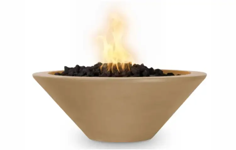 36-Inch Cazo Gas Fire Bowl Brown