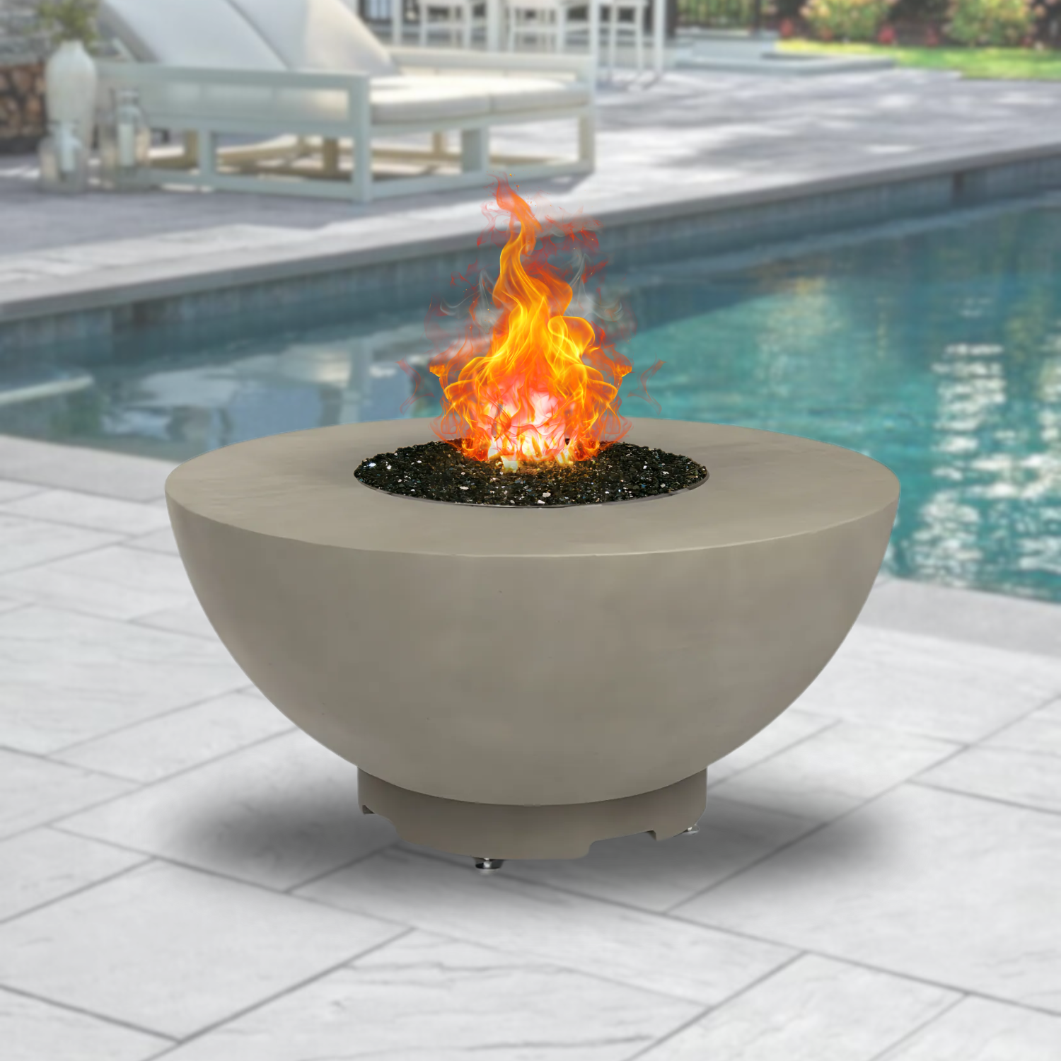 American Fyre Designs 48" Chat Gas Fire in Smoke
