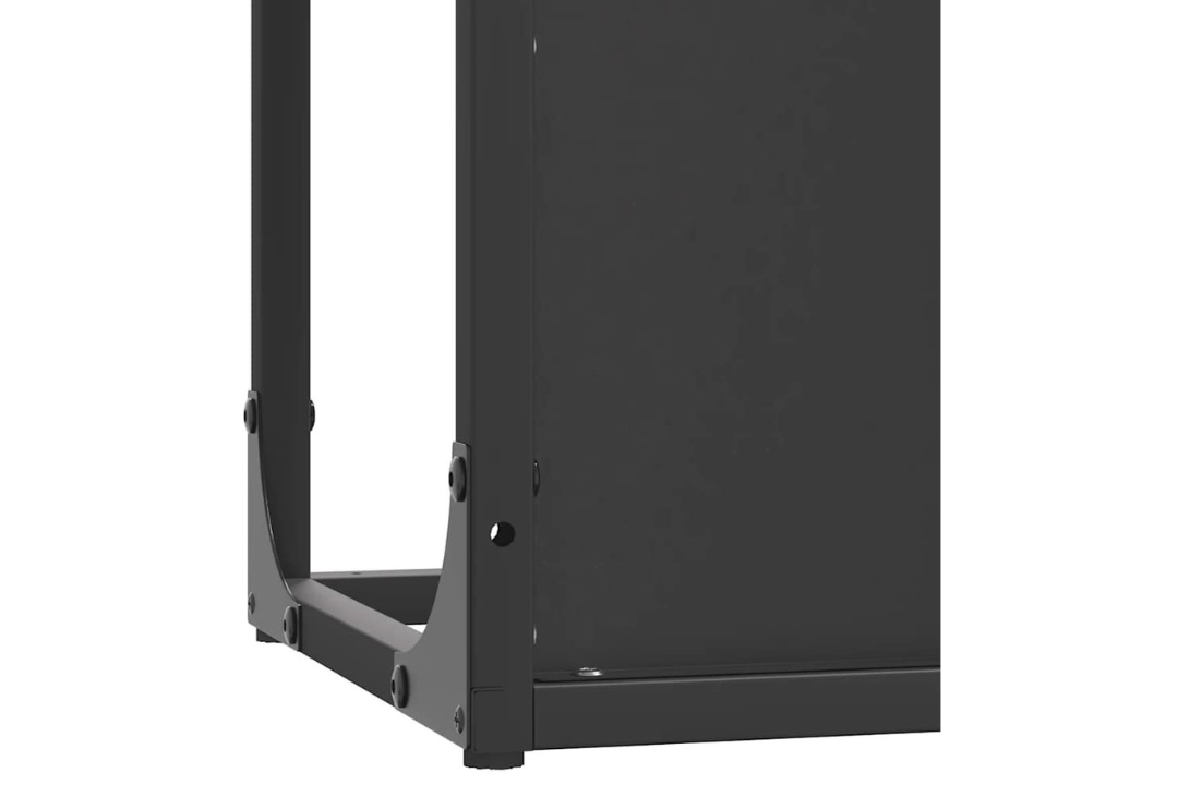 Stylish Firewood Rack 25 x 25 x 100 cm in Black Made of Cold-Rolled Steel