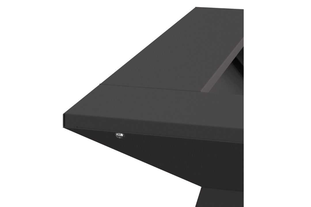 Functional Modern Square Wood-Burning Fire Pit 48x48x40 cm in Black