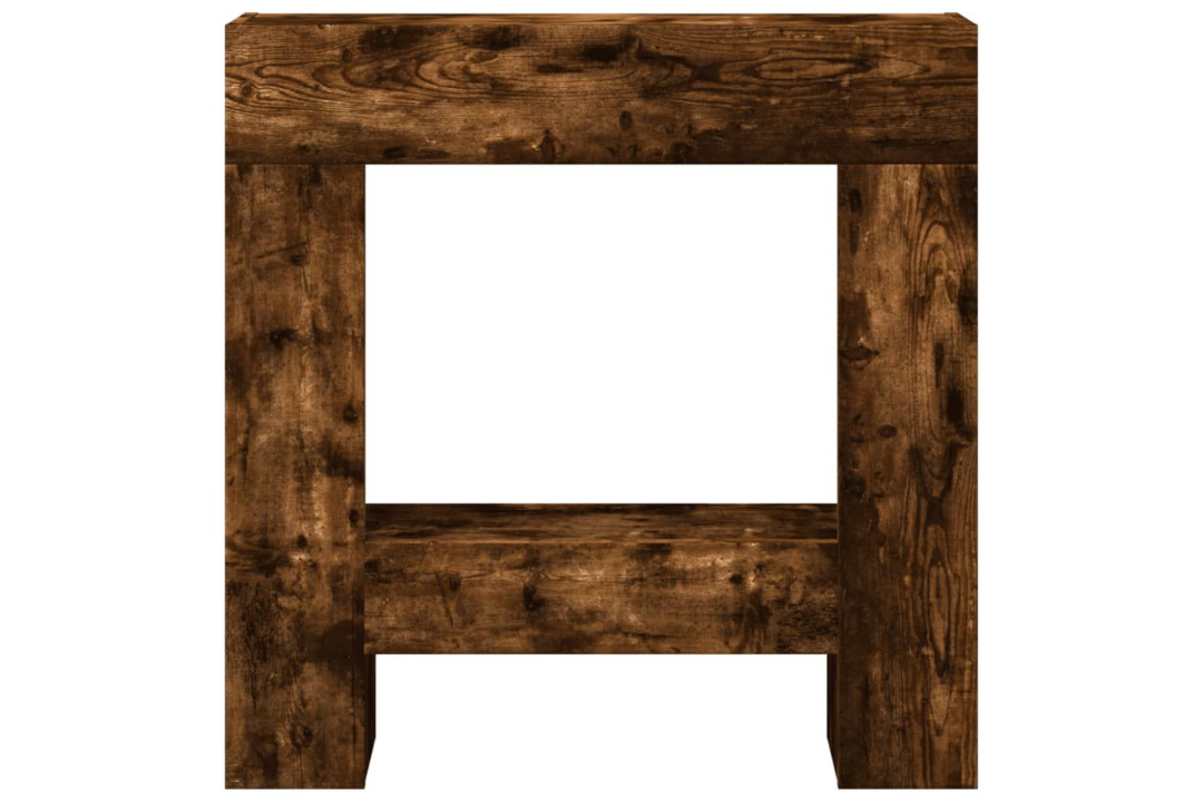 High-Quality Fireplace Surround 81 x 18 x 82 cm in Smoked Oak Made of Engineered Wood