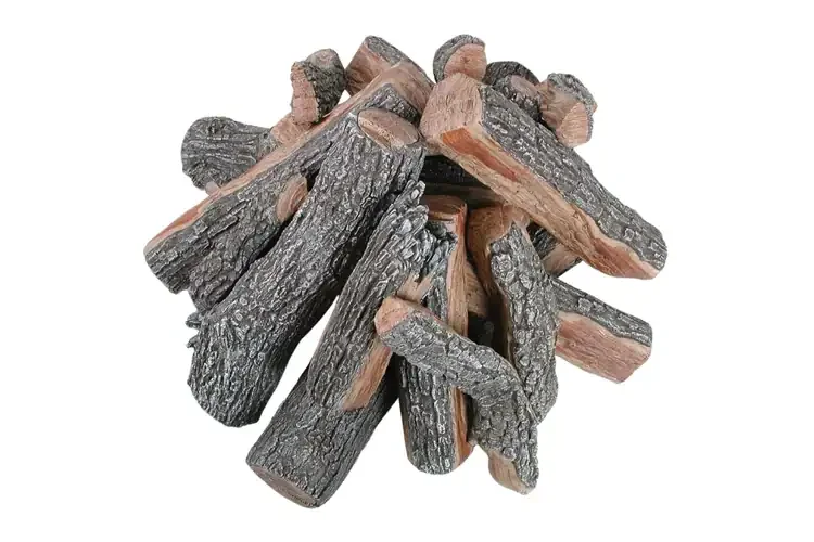 Rasmussen 36" Bark-Split FP36B Fire Pit Gas Logs Top View